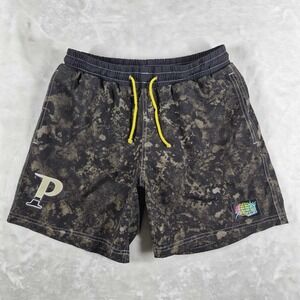 Slunks Shorts Men's Small Black Green Volleyball Beach Casual Comfort Active